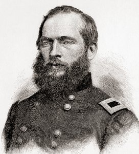 James Abram Garfield, z časopisu The Century Magazine, vydáno 1887 (rytina) od Unbekannt Unbekannt