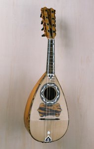 Neapolská mandolína, hudební nástroj postavený v dílně houslaře Pasquale Scaly v Praiano v Kampánii. Itálie, 20. století od Unbekannt Unbekannt