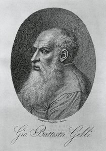 Portrét Giovana Battisty Gelliho (1498-1563), italského filozofa, spisovatele a učence, rytina Giuseppe Benaglia (cca 1796-cca 1830) od Unbekannt Unbekannt