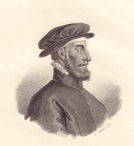 Portrét italského nakladatele a tiskaře Paola Manuzio (1512-1574) mědirytina S Maffeis od Unbekannt Unbekannt