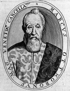Portrét Marca Ottoboniho (1554-1649), velkého kancléře Benátek, rytina od Unbekannt Unbekannt