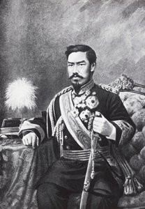 Portrét japonského císaře Meidžiho (Mutsuhito od Unbekannt Unbekannt