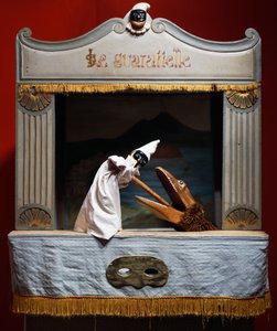 Punč (Pulcinella) a krokodýl, loutky z divadla Maria Imperatrice Guarattelle, Neapol, Itálie (foto) od Unbekannt Unbekannt