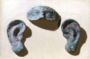 Řím Římské votivní oči a uši, bronz, 200 př. nl-100 n. l od Unbekannt Unbekannt