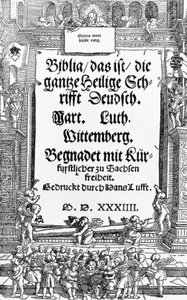 Titulní strana Bible Martina Luthera od Unbekannt Unbekannt