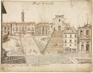 Osmnáct pohledů na Řím: Campidoglio od Lievin Cruyl