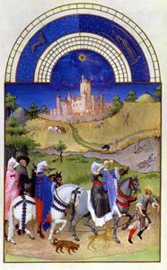 Faksimile ze srpna: Hawking, z knihy "Tres Riches Heures du Duc de Berry" (originál viz 8440)