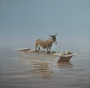Osel na řece od Lincoln Seligman