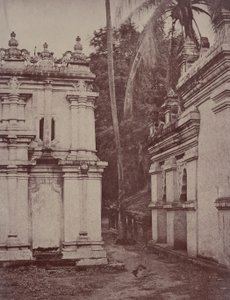 Amerapoora: Pohled mezi pagody poblíž sochy od Linnaeus Tripe