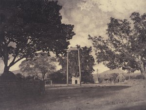 Beekinpully: Permaulova houpačka v Mariammah Covil, prosinec 1857 - leden 1858 (foto) od Linnaeus Tripe