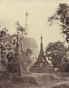 Rangún: Pohled na pagodu Shwe Dagon, listopad 1855 (foto) od Linnaeus Tripe