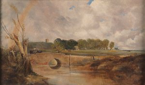 A Rainbow - Pohled na Stour od Lionel Constable