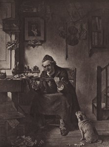 The Old Strad (litho) od Lionel J. Cowen