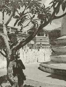 Chlapec v Maligawě (černobílá fotografie)