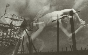 "Slyšel jsem hlas kvílení tam, kde lodě pluly" (černobílá fotografie) od Lionel Wendt