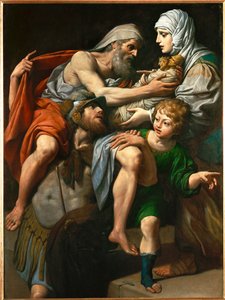 Enee et Anchise - Aeneas a Anchises. Aeneas vynáší svého otce Anchise z hořící Tróje...