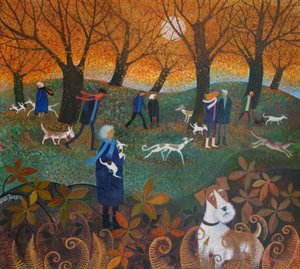 Hide and Seek, 2015, (akrylové inkousty na papíře) od Lisa Graa Jensen