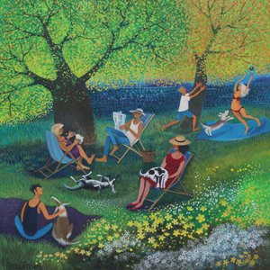 Dáma v růžovém, 2015 (akryl na papíře) od Lisa Graa Jensen