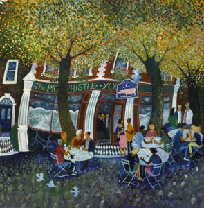 Pig and Whistle, 2011, (akryl na papíře) od Lisa Graa Jensen