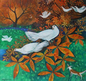 Bílé holubice, 2016 od Lisa Graa Jensen