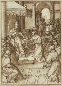 Schválení pravidel františkánského řádu papežem Inocencem III v roce 1209 od Livio Agresti