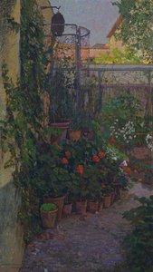 Triptych nebo zahrada v květu (boční panel) 1907 od Llewelyn Lloyd
