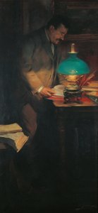 Portrét uměleckého kritika a spisovatele Raimona Casellase od Lluís Graner