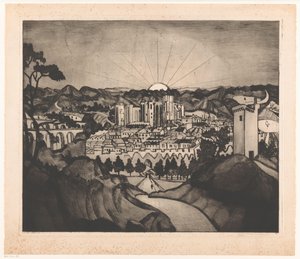 Avignon (původní název) od Lodewijk Schelfhout (signed by artist)