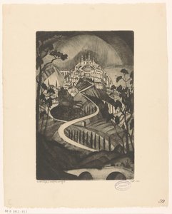 Berg La Montagne (původní název na objektu) od Lodewijk Schelfhout (signed by artist)