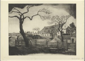 Farma s dobytkem v Holandsku Grande ferme Hollandais (původní název) od Lodewijk Schelfhout (signed by artist)