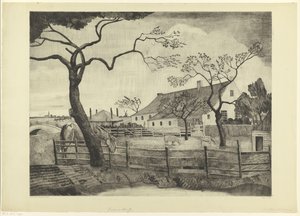 Farma s dobytkem v Holandsku Grande ferme Hollandais (původní název) od Lodewijk Schelfhout (signed by artist)