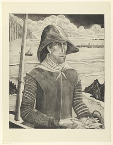 Bretonský šroub Breton Fisherman II (původní název) od Lodewijk Schelfhout (signed by artist)