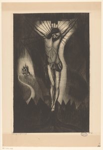 Kristus na kříži Le Christ II (původní název) od Lodewijk Schelfhout (signed by artist)