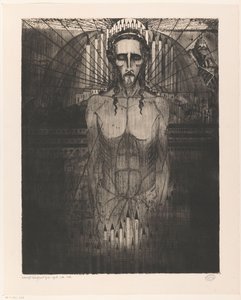 Kristus uprostřed katedrál Les Cathédrales (původní název) od Lodewijk Schelfhout (signed by artist)