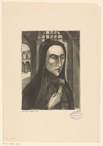korsická žena Femme Corse (původní název) od Lodewijk Schelfhout (signed by artist)
