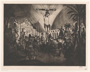Golgotha II (původní název) od Lodewijk Schelfhout (signed by artist)