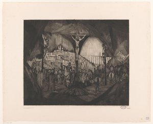 Golgotha I (původní název) od Lodewijk Schelfhout (signed by artist)
