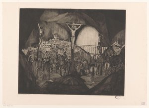 Golgotha I (původní název) od Lodewijk Schelfhout (signed by artist)