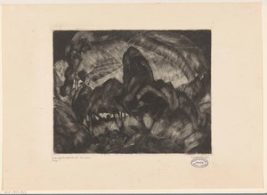 Kopcovitá krajina se stromy Les Arbres (původní název na objektu) od Lodewijk Schelfhout (signed by artist)