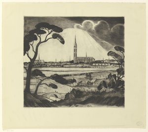 Hilversum a okolí Hilversum (původní název) od Lodewijk Schelfhout (signed by artist)