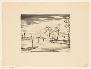 Holandská zimní krajina II Hiver and Hollande II (původní název) od Lodewijk Schelfhout (signed by artist)