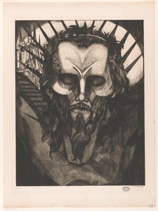 Hlava Kristova Tête de Christ I (původní název) od Lodewijk Schelfhout (signed by artist)