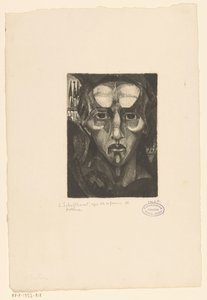 Hlava ženy Tête de femme III (původní název na objektu) od Lodewijk Schelfhout (signed by artist)