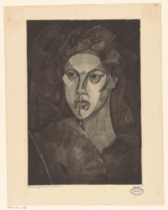 Hlava ženy Tête de femme I (původní název na objektu) od Lodewijk Schelfhout (signed by artist)