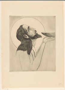 Johannes de Doper Saint John the Baptist (původní název) od Lodewijk Schelfhout (signed by artist)