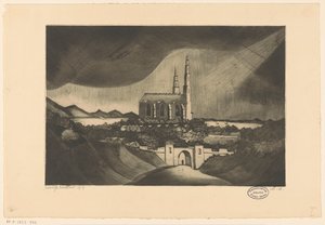 Katedrála La Cathédrale (původní název) od Lodewijk Schelfhout (signed by artist)