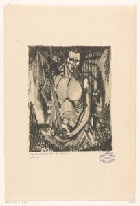 Muzikant La Crainte (původní název na objektu) od Lodewijk Schelfhout (signed by artist)