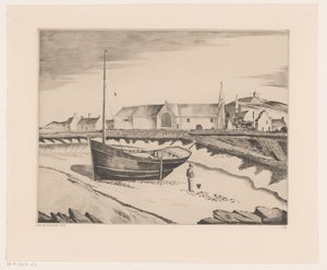 Pobřežní osada La Baie de St. Pierre (původní název) od Lodewijk Schelfhout (signed by artist)