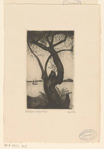 Olivovník na Korsice Olivier, Corse (původní název) od Lodewijk Schelfhout (signed by artist)