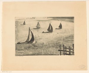 Výjezd z přístavu Sortie du port (původní název) od Lodewijk Schelfhout (signed by artist)